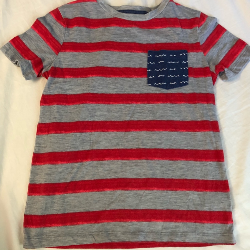 Red and blue t-shirt